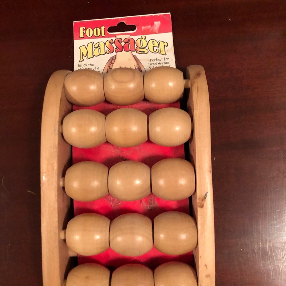 Wooden ball foot massager
